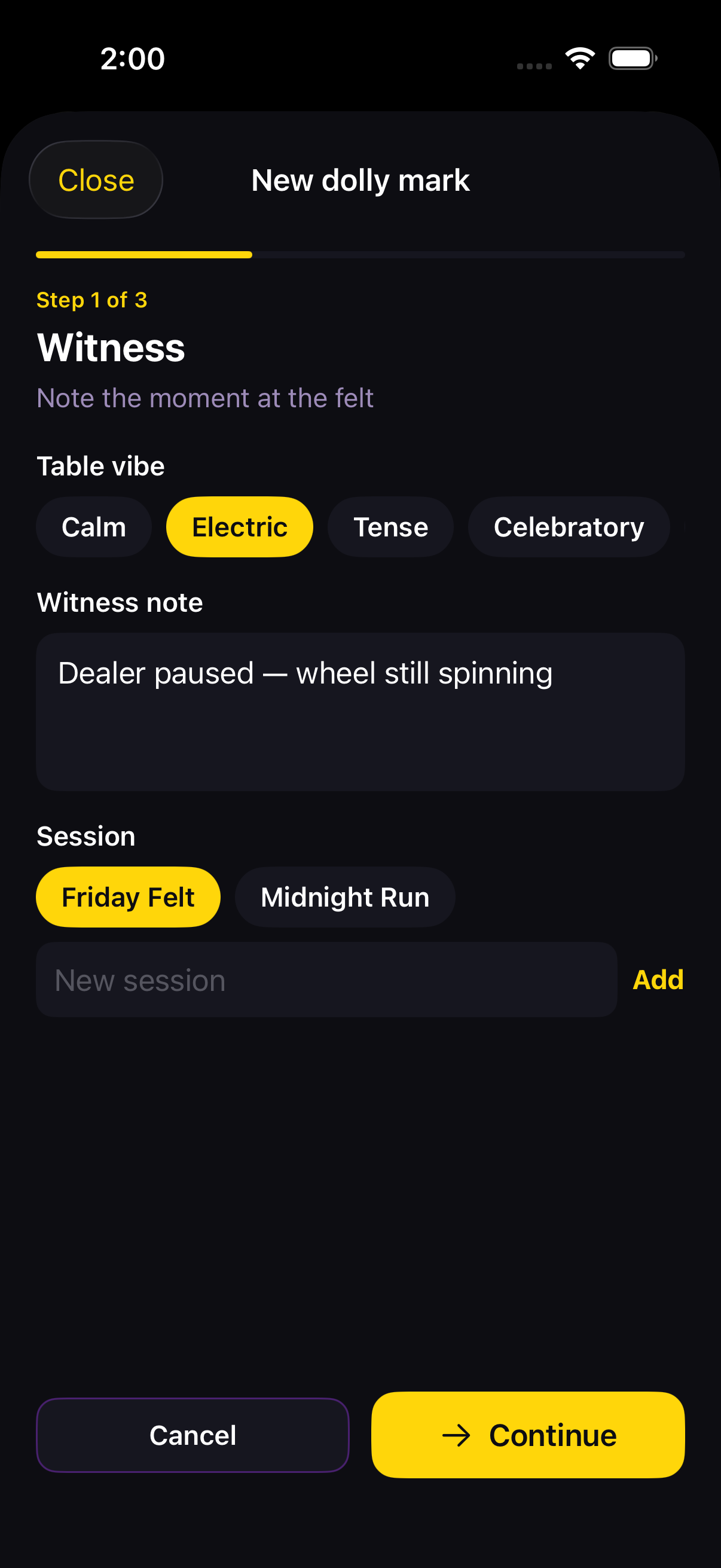 Witness capture flow